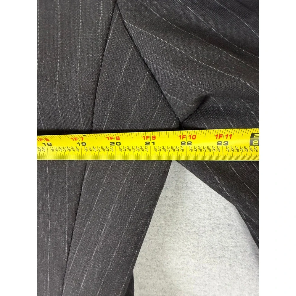 Hugo Boss Vintage Pinstripe Suit Mens 42L 31x31 Charcoal Gray 2 Piece Made USA